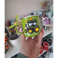 Traktor (zöld fém) - választható névvel ellátva is