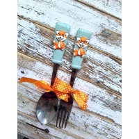 Rókás gyerek evőeszköz (17cm)