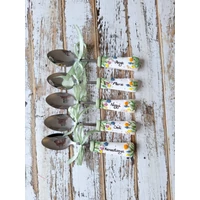 Mezei virágos teáskanál (felirat választható)