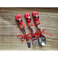 Katicás gyerek evőeszköz szett 3dbos