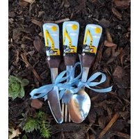 Munkagépes gyerek evőeszköz szett 3dbos