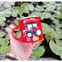 Traktor (piros fém)-választható, névvel ellátva is