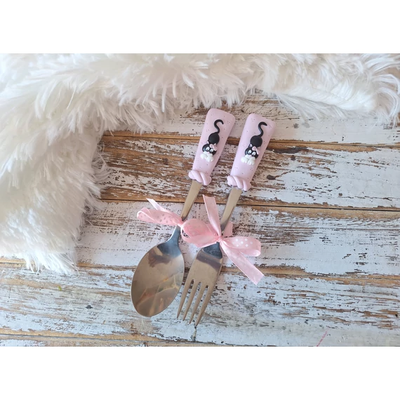 Cicuska gyerek evőeszköz (rózsaszin 17cm) kanál és/vagy villa