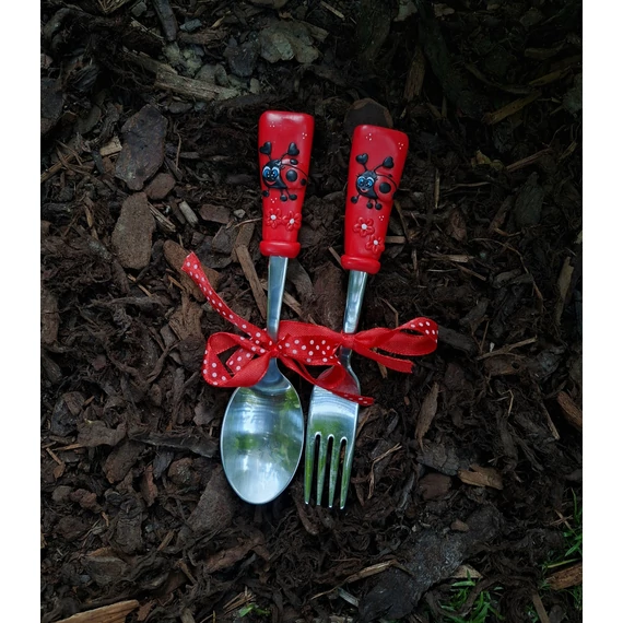 Katicás 17cm-es  gyerek evőeszköz (kanál és/vagy villa)