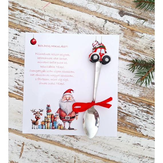 Piros autó kanál + kártya 