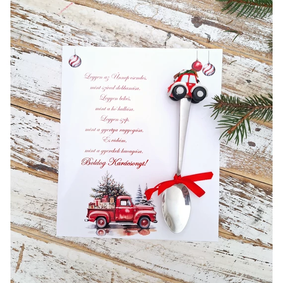 Piros autó kanál + kártya I.