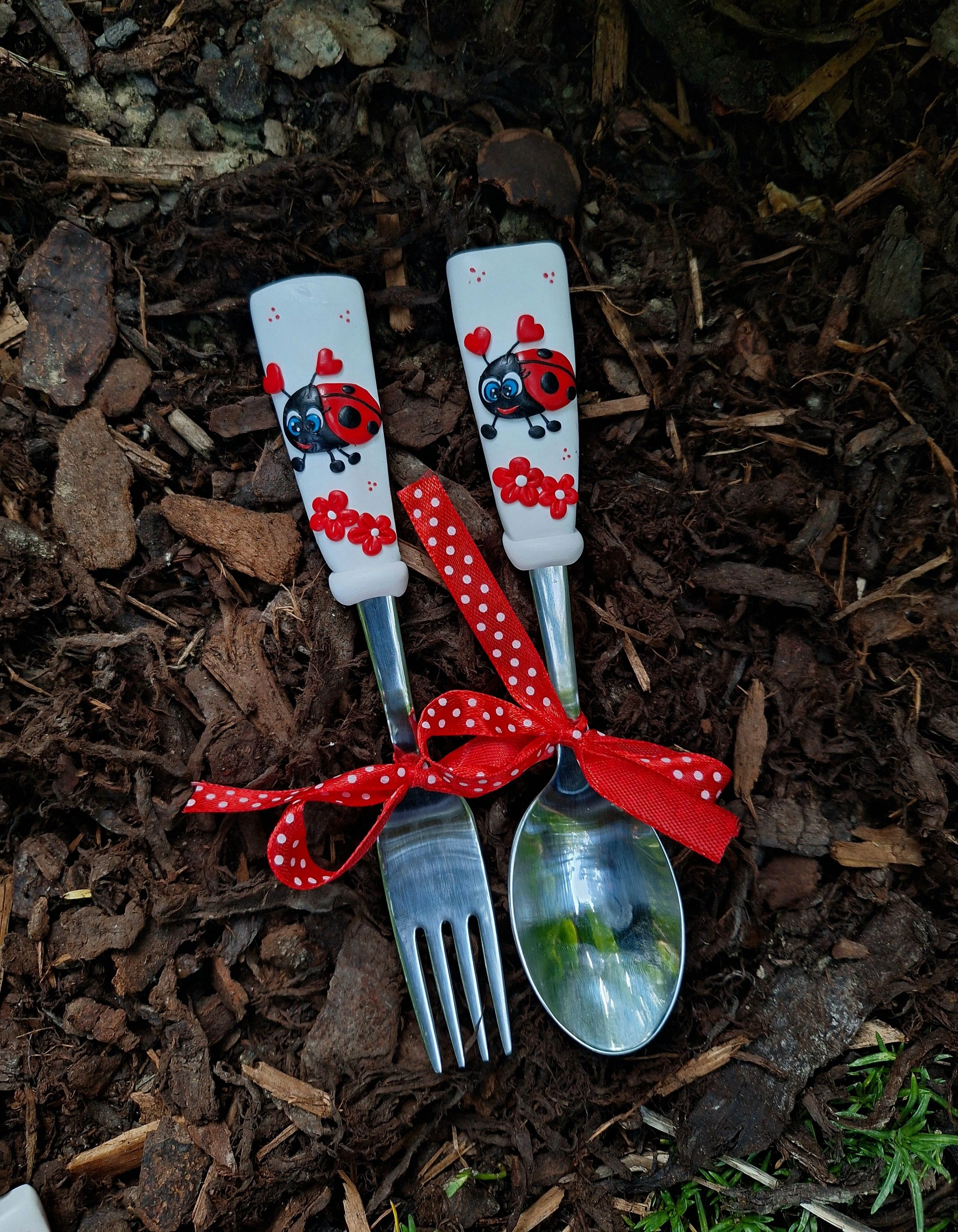 Katicás 17cm-es  gyerek evőeszköz (kanál és/vagy villa)