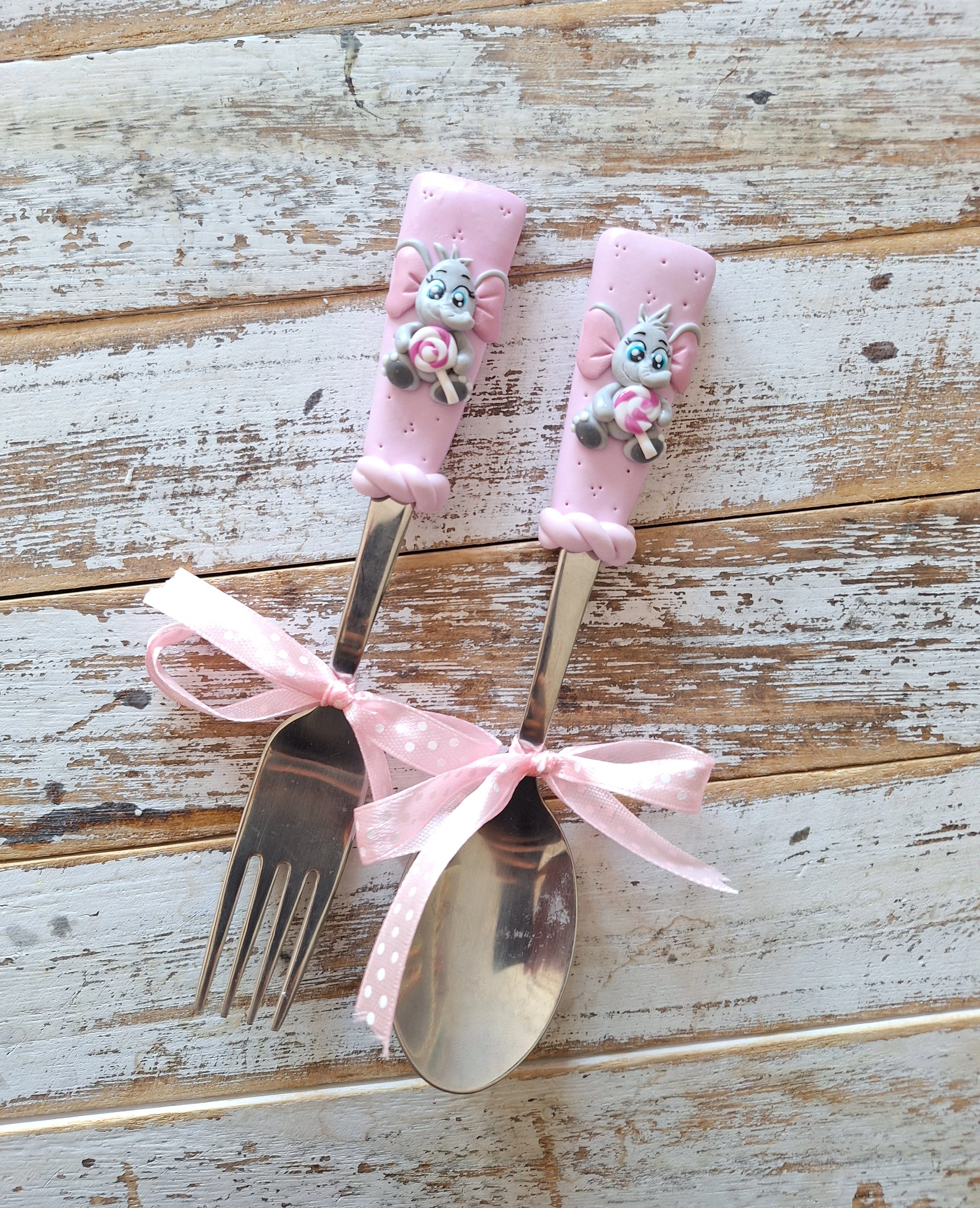 Elefántos gyerek evőeszköz (rózsaszin 17cm) kanál és/vagy villa