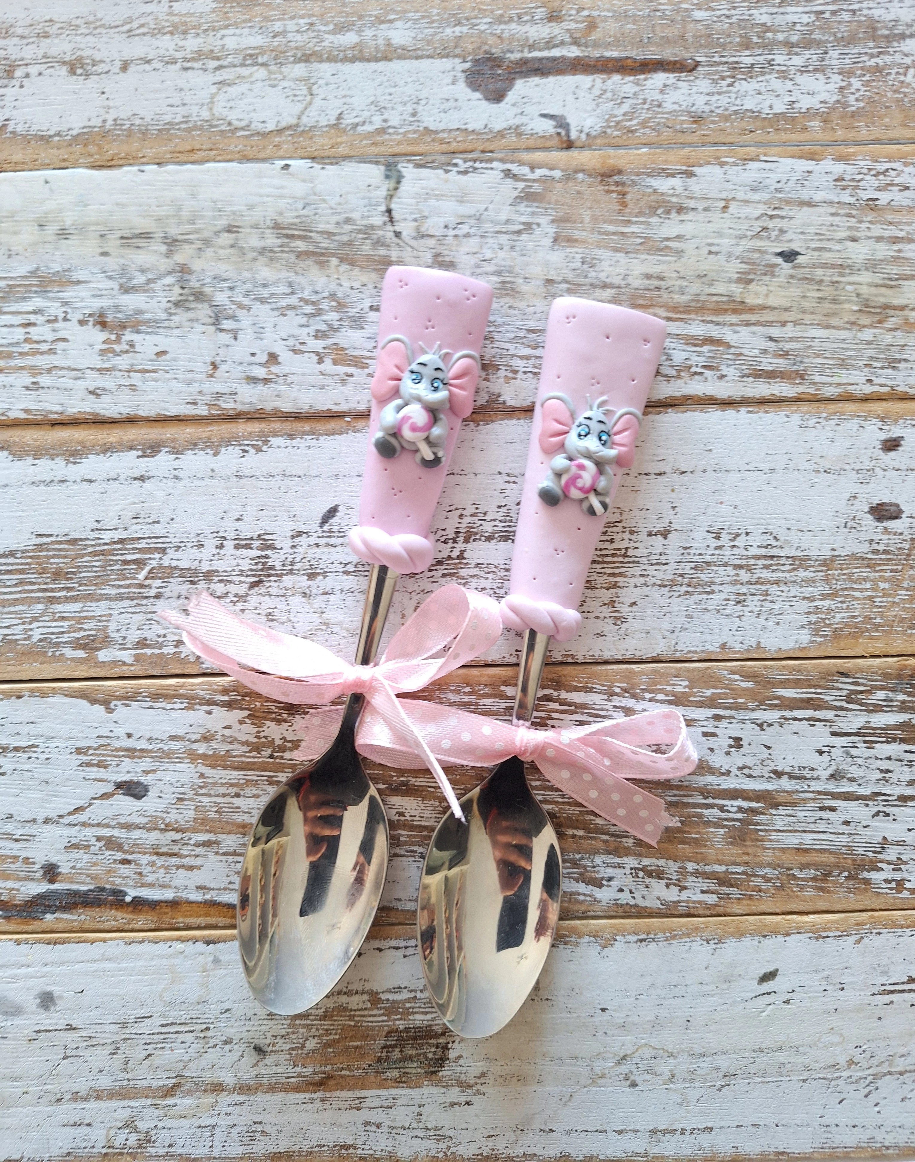 Elefántos teáskanál (rózsaszin)