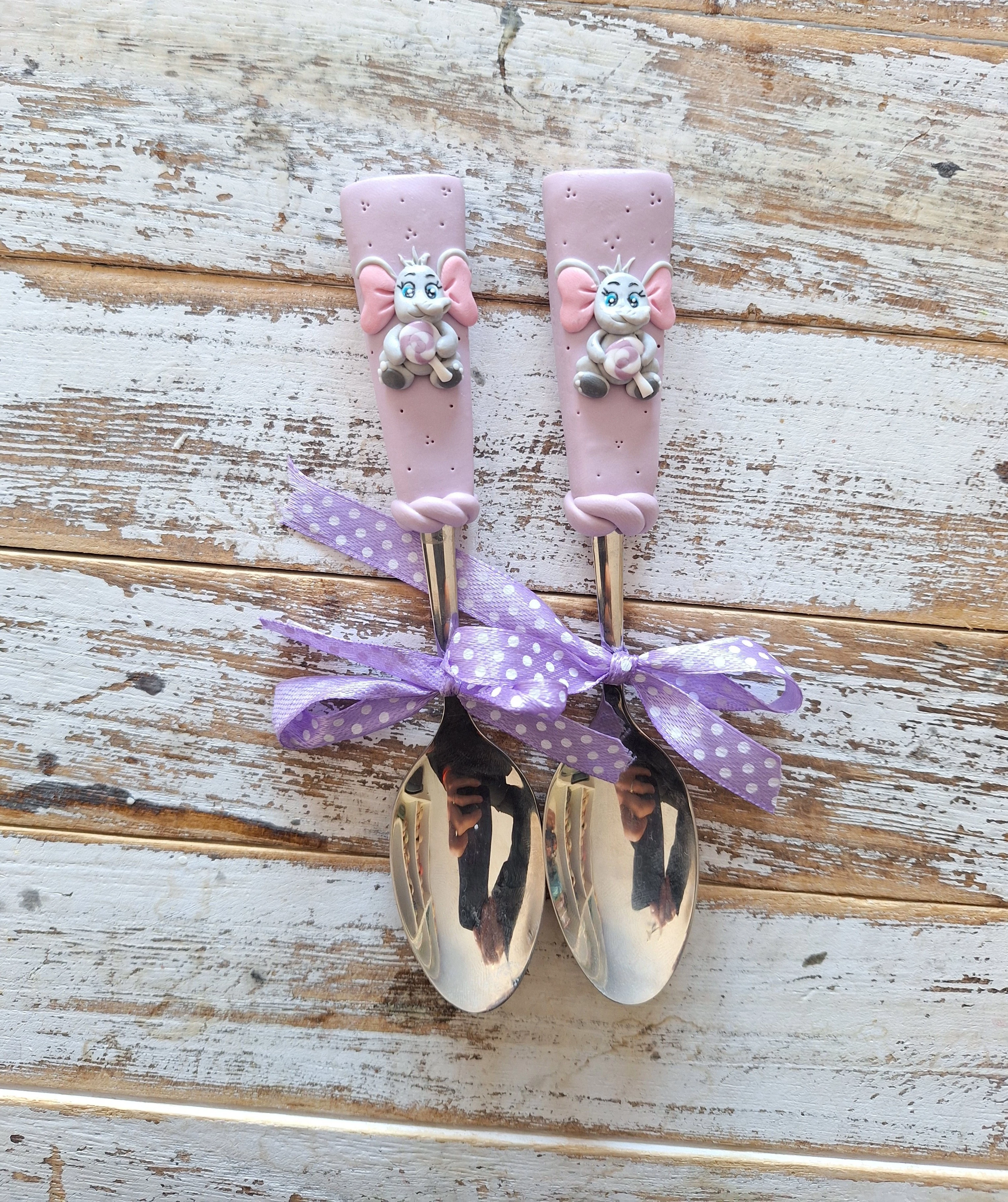 Elefántos teáskanál (lila)