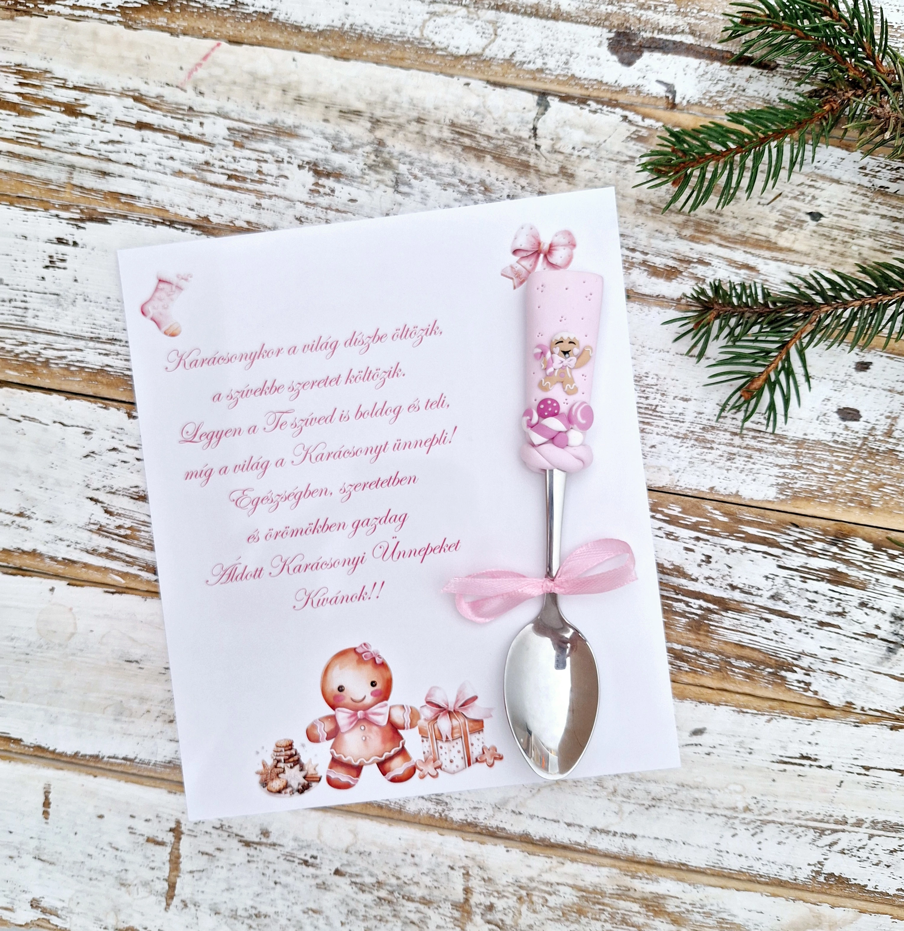 Mézi kanál + kártya