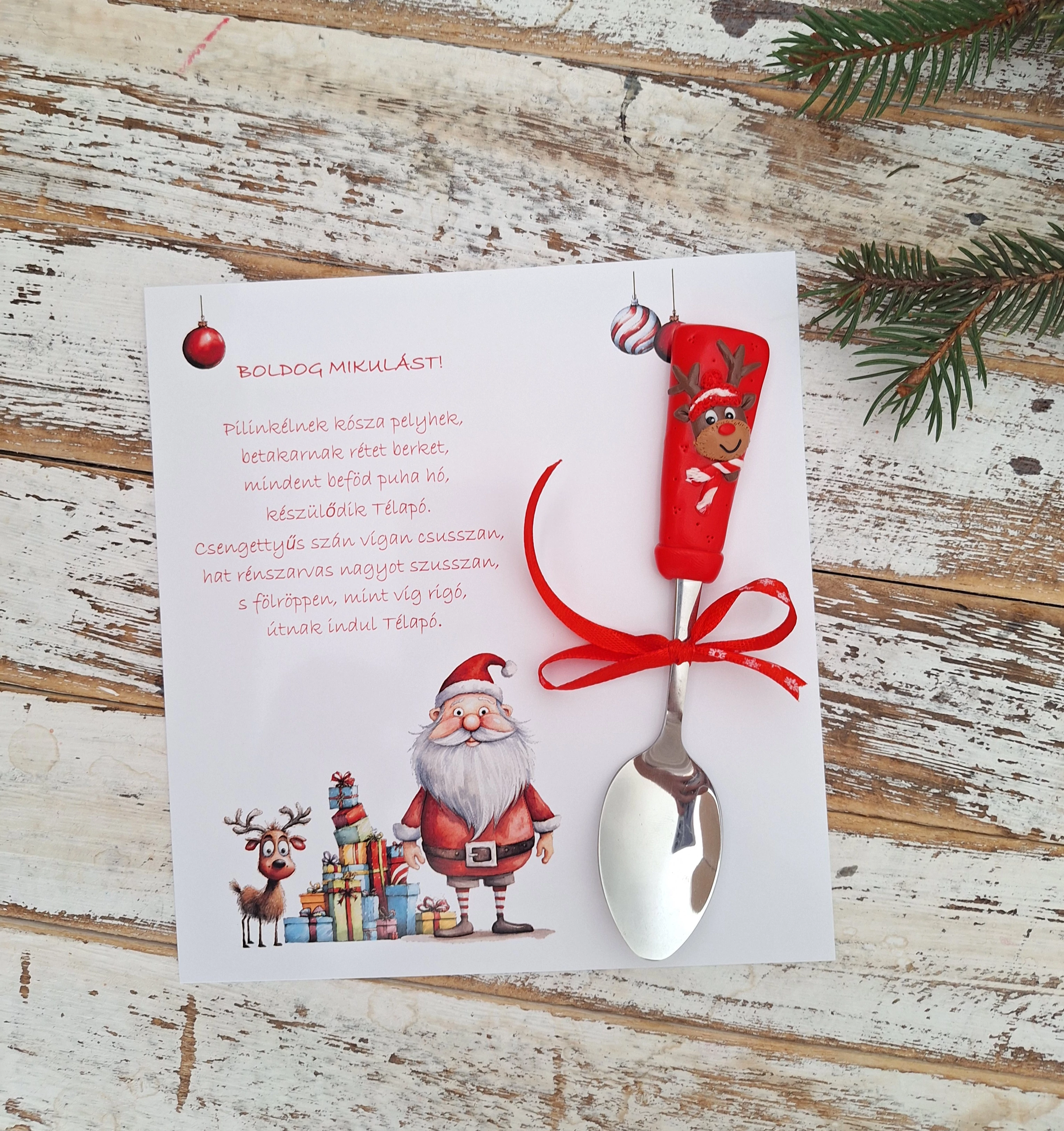 Rénszarvas kanál + kártya