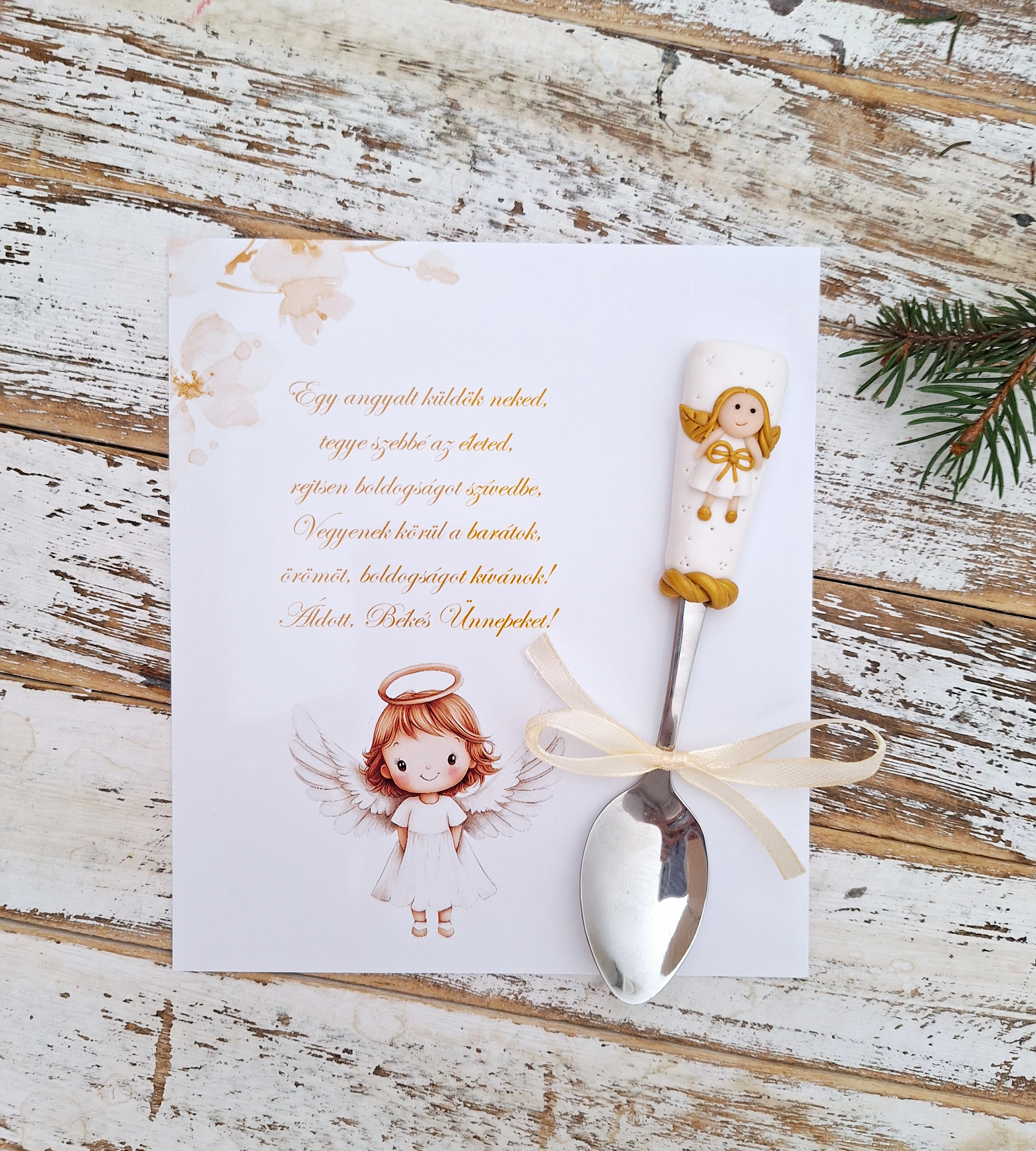 Angyakás kanál + kártya 