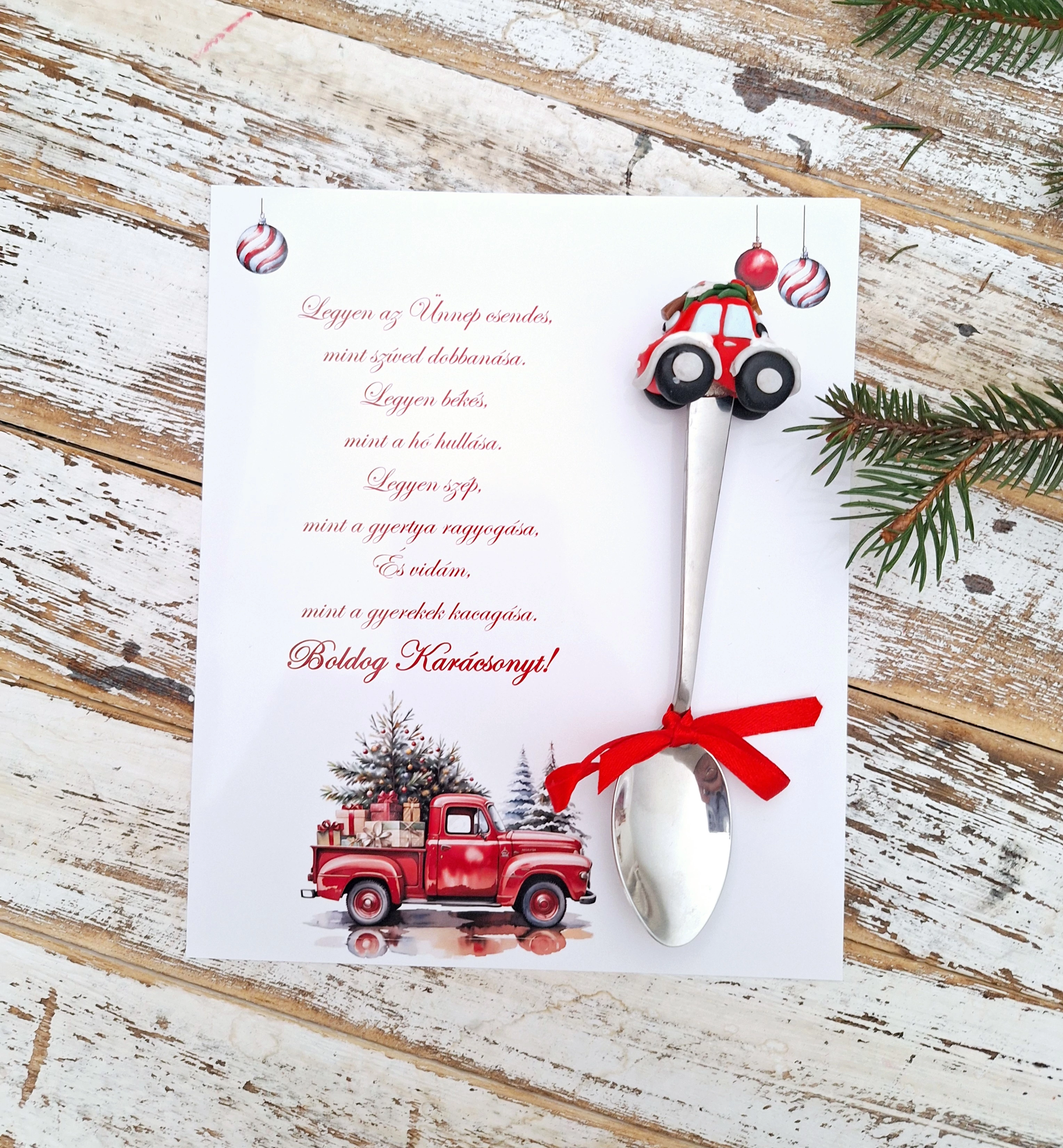 Piros autó kanál + kártya I.